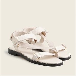 Brand New Beige J Crew Sporty Canvas Sandals Sz 9